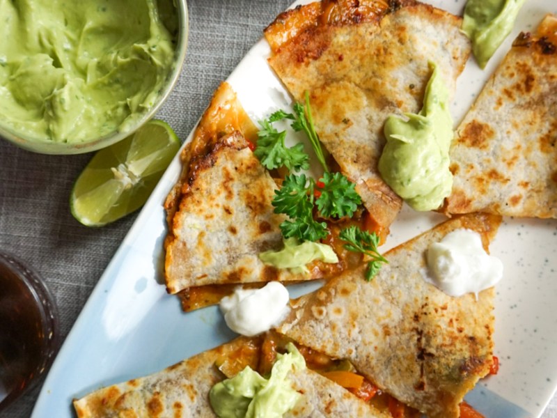 Chipotle Vegetable Quesadilla with Cassava Tortillas & Avocado&nbsp;Cream