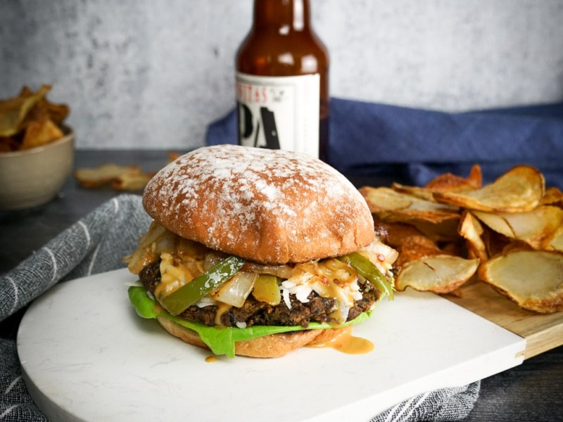 Black Bean Burger with a Vegan Chipotle&nbsp;Sauce